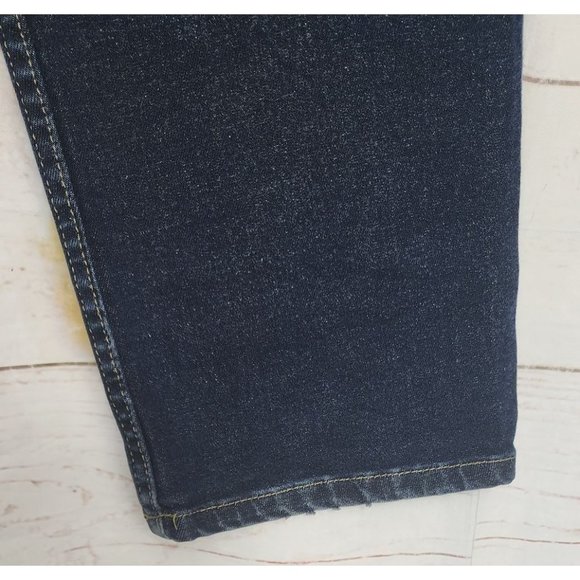 Liz Claiborne Petite 10 Blue Denim Straight-Leg Jeans, Cotton/Spandex SP - Picture 9 of 13